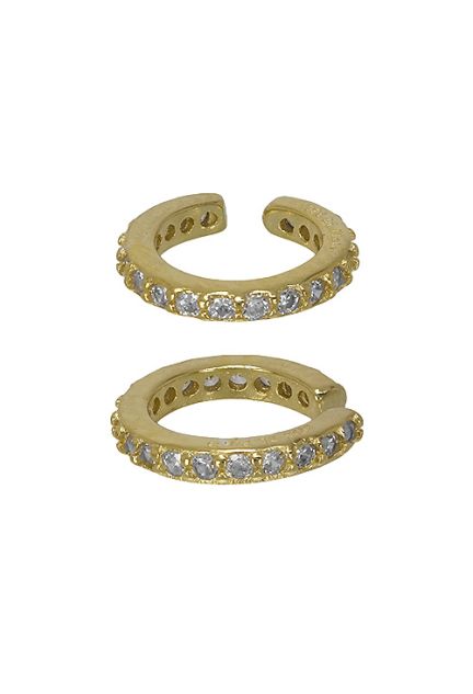 piercing plata chapada en amarillo de ley y circonitas para helix vista principal