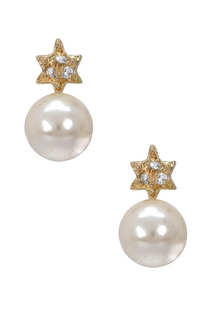 pendientes perla y circonitas motivo estrella foto frontal 052_041-P-P