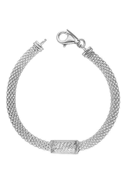 pulsera plata cordon italiano con circonitas vista cenital 144_CHT11