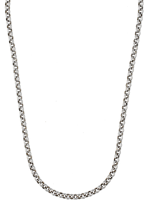 vista frontal cadena de plata eslabones tipo rolo 234_ROLO40-50_01