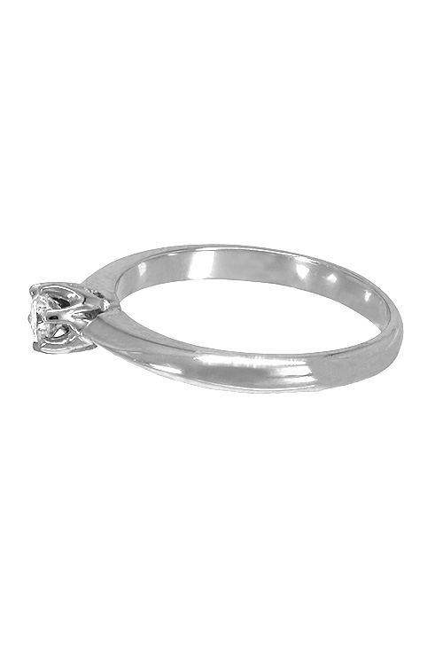 anillo de oro blanco 18 kilates con diamante de 0,18 kilates engastado en garra precio especial joyeria online foto tumbada 026_A2812-018_02