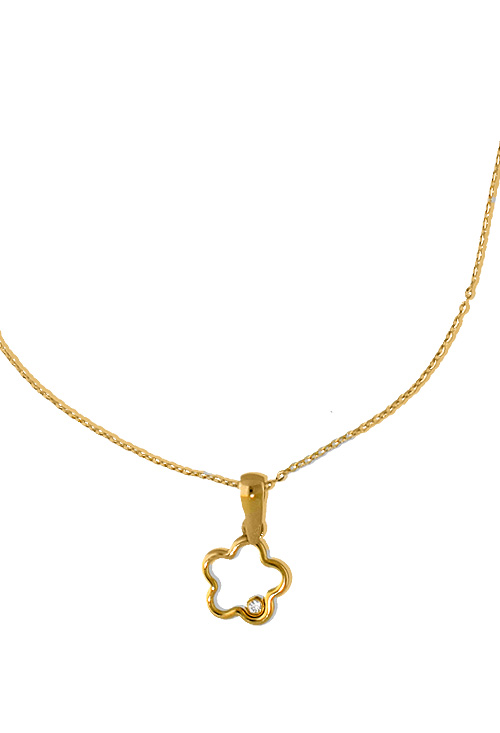 gargantilla de oro 18 kilates cadena fina motivo mariposa foto frontal precio de ocasion joyeria online 304_GAPT1147-1