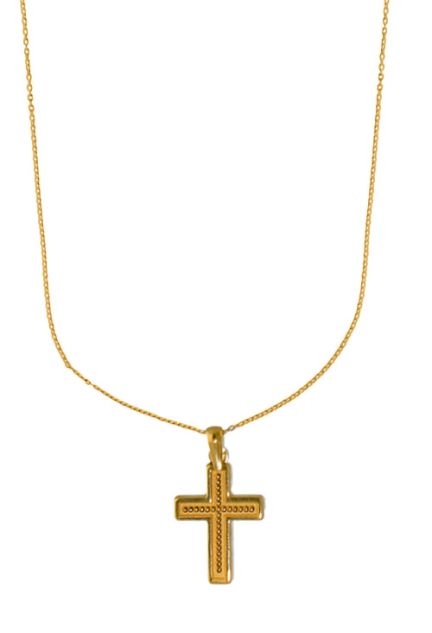 gargantilla oro amarillo 18 kilates motivo cruz precio especial joyeria online foto frontal 304_GSPT1099-1