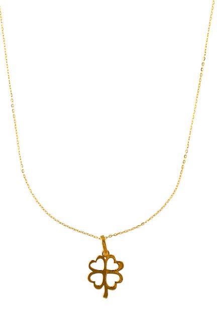 gargantilla oro amarillo motivo trebol foto babero precio de ocasion joyeria online 304_GAPT1030-1_01