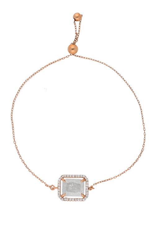 pulsera de plata chapada con motivo central cuarzo y circonitas precio muy barato por debajo de su costo ocasion outlet joyeria foto principal 256_005-PR-B