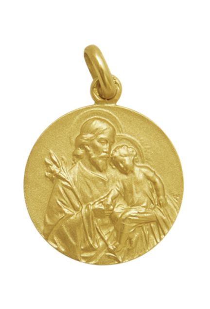 Medalla de oro de 18 kilates de ley de San Jose en nuestra joyeria online al los mejores y mas baratos precios de internet 268_M1-1-8-25