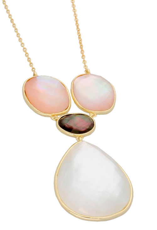 gargantilla de plata chapada motivo de nácar en distintos tonos foto principal 252_BN7350-NR-AVA-NB