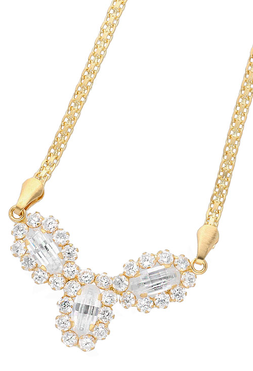 gargantilla oro amarillo 18 kilates con circonitas esterilla italiana motivo de orlas precio de ocasion en outlet de joyeria foto detalle 146_AN15-G_01