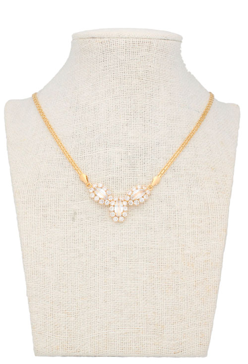 gargantilla oro amarillo 18 kilates con circonitas esterilla italiana motivo de orlas precio de ocasion en outlet de joyeria foto en expositor 146_AN15-G_03