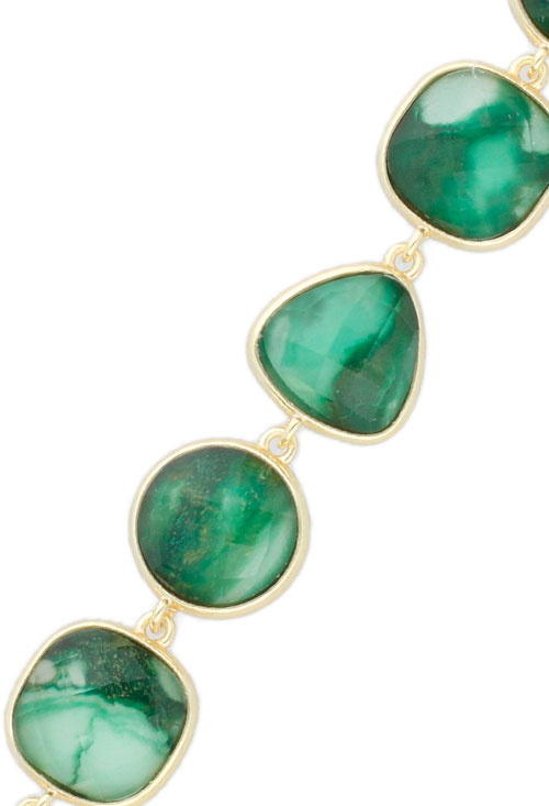 pulsera plata chapada oro amarillo con cuarzos verdes foto detalle 252_BB3216-JV_03