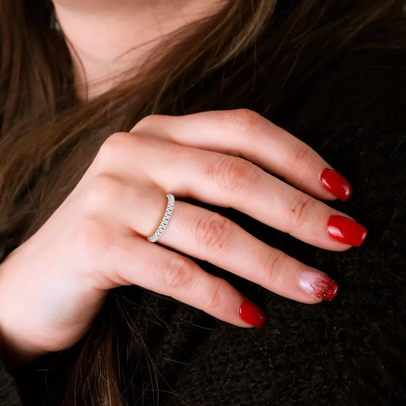 anillo de compromiso alianza completa eterno toma modelo