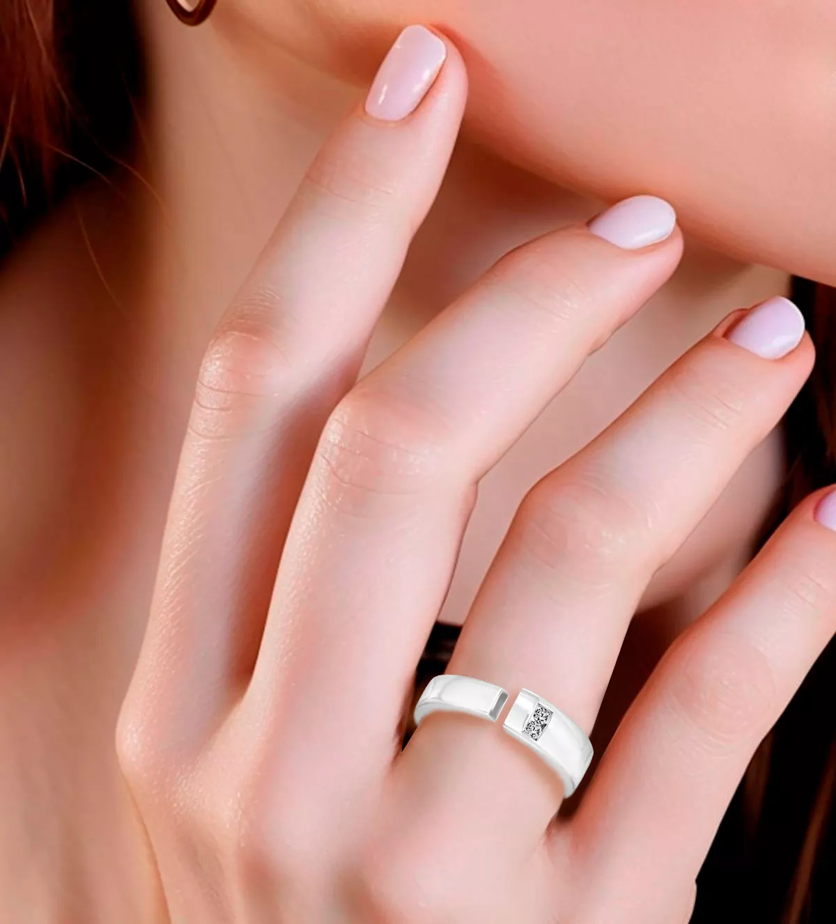 Anillo de oro 18K y diamantes "Cut" - Imagen 2