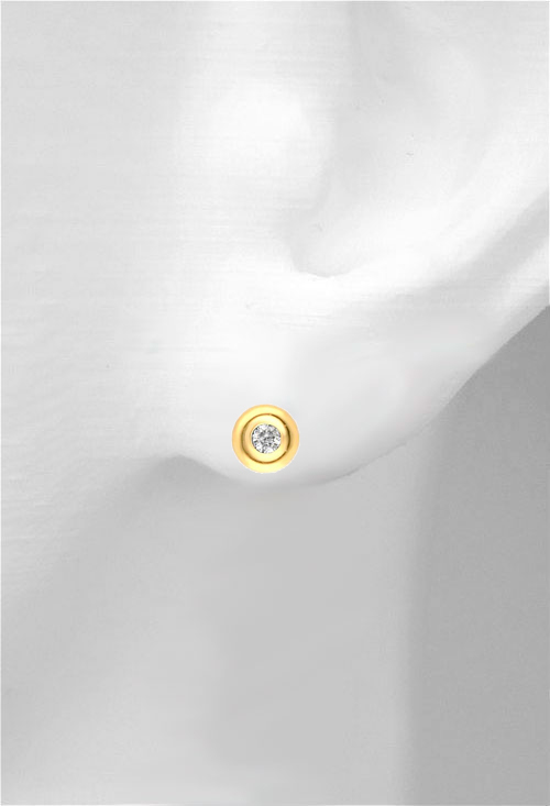 Pendientes oro con diamante, aretes 095_455436PRESION-95928