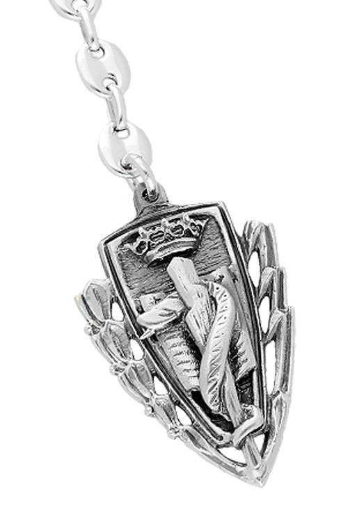 llavero plata de ley carrera de medicina vista detalle