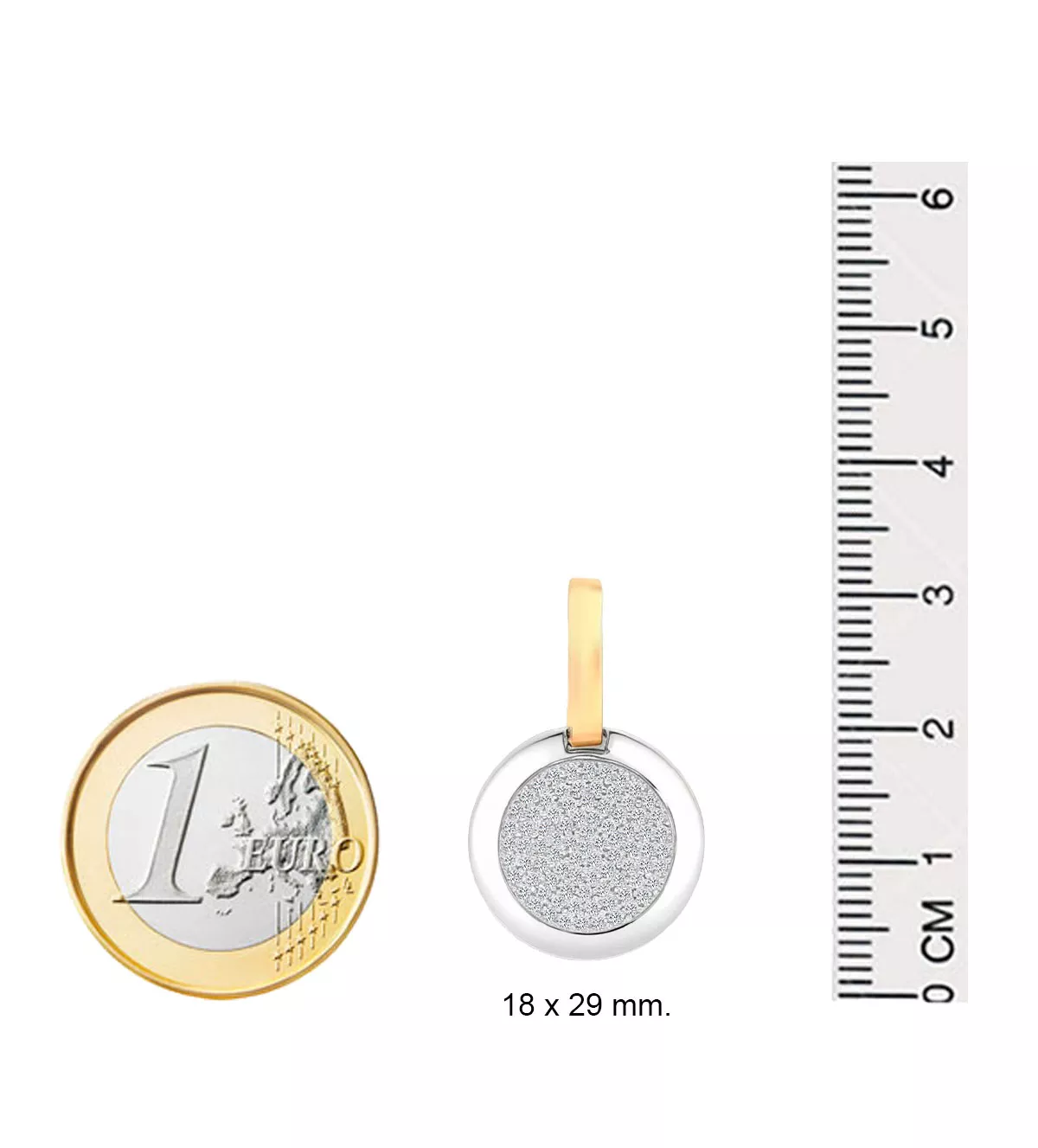 pendientes de oro Pleniluvio detalle medidas