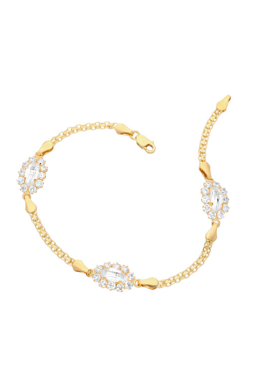pulsera oro amarillo 18 kilates con circonitas a precio outlet de joyeria foto cenital 146_AN15-P