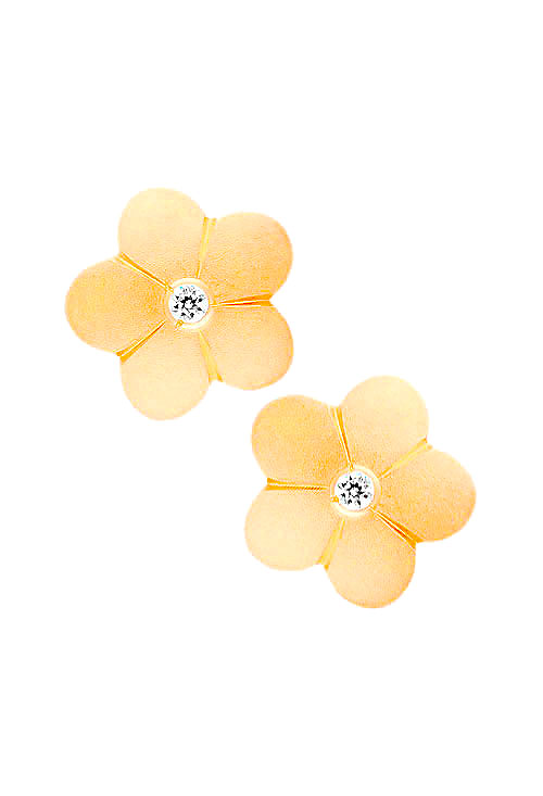 pendientes forma de flor oro amarillo 18 kilates precio barato en joyeria online foto frontal 038_LO-008-20MY06