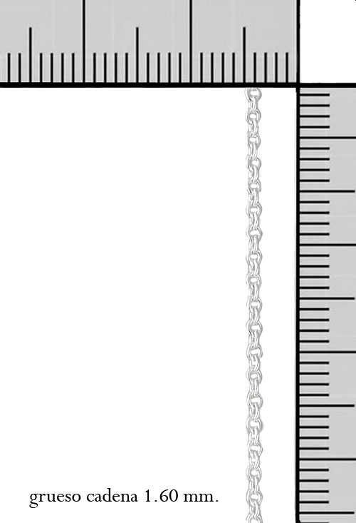 cadena eslabones redondos plata de ley vista con medidas precio muy barato en joyeria online 126_FR40-40_M