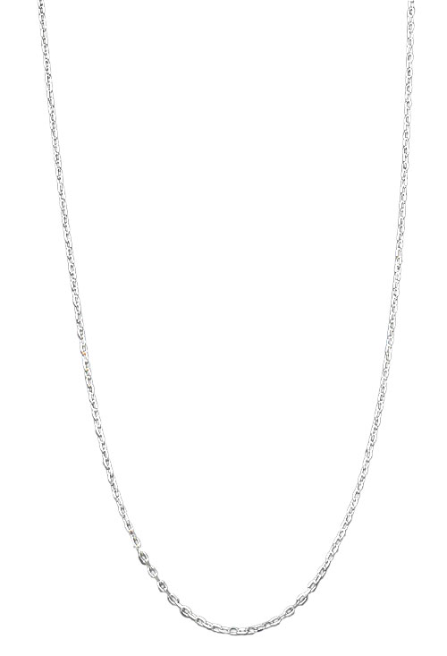 cadena plata de ley eslabones forzados de 40 cm foto babero 126_FNL40-40_01