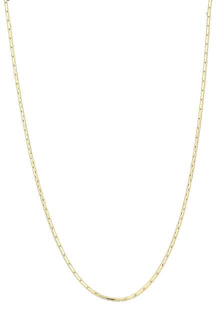 gargantilla oro macizo 18 kilates cola de topo rigida vista para collar