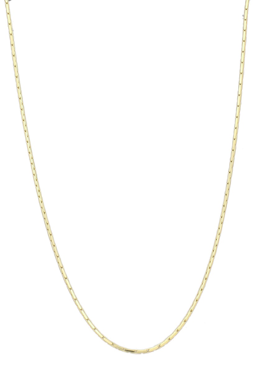 gargantilla oro macizo 18 kilates cola de topo rigida vista para collar