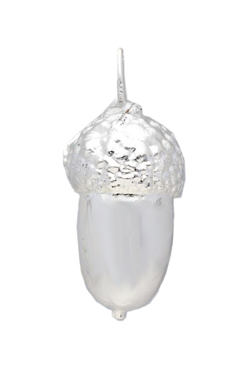 bellota natural bañada en plata precio especial en joyeria online vista frontal