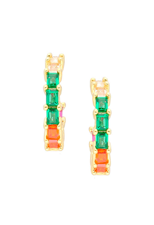 pendientes de aro plata chapada con piedras de colores vista frontal 240_1PPRP-e062HC_01