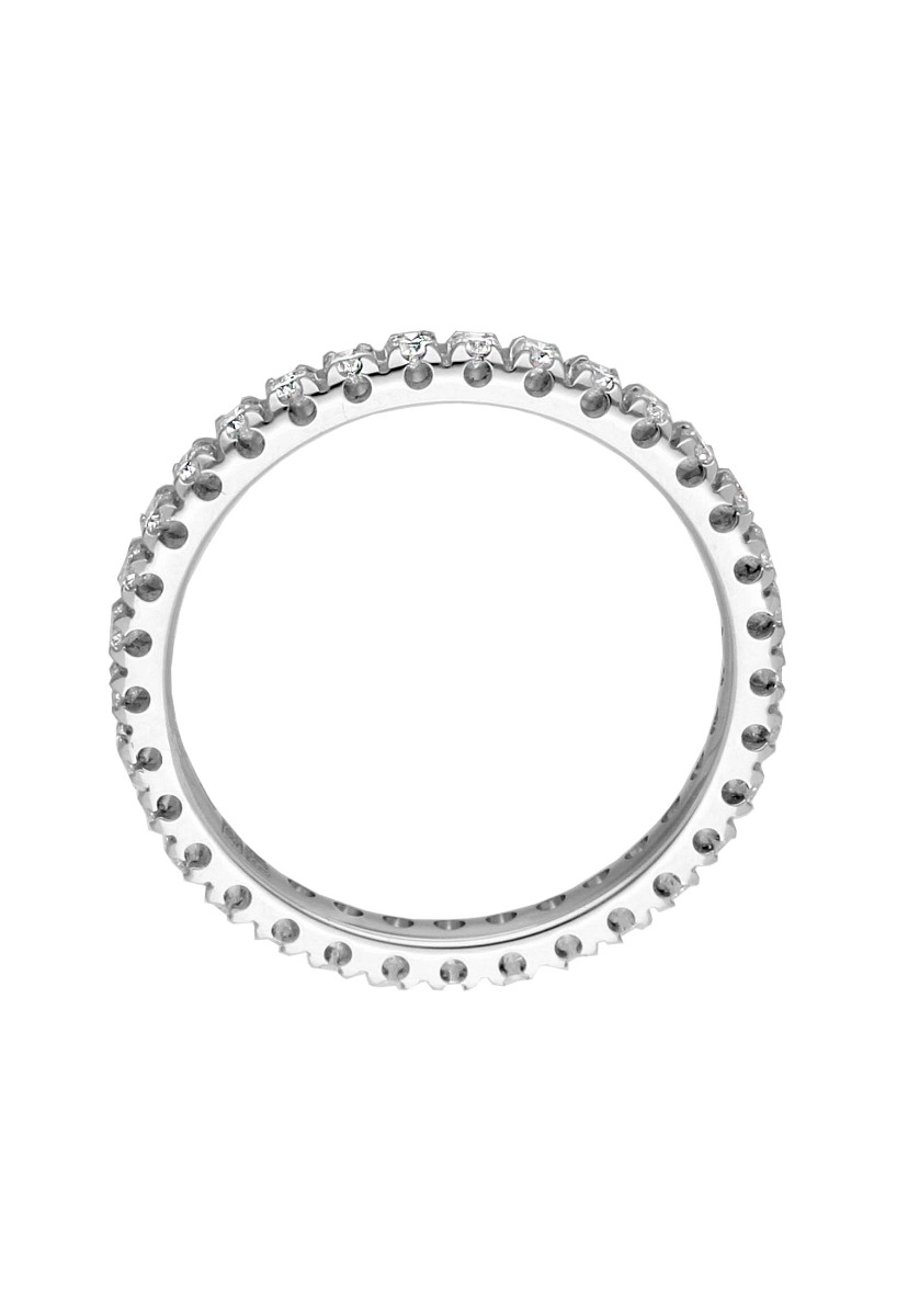 anillo compromiso alianza completa diamantes oro blanco 18 kilates foto desde arriba 305_BN45-20_01