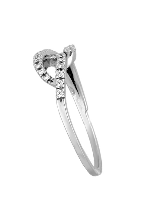 anillo de oro blanco 18 kilates con diamantes visto de lado 305_LF265_01