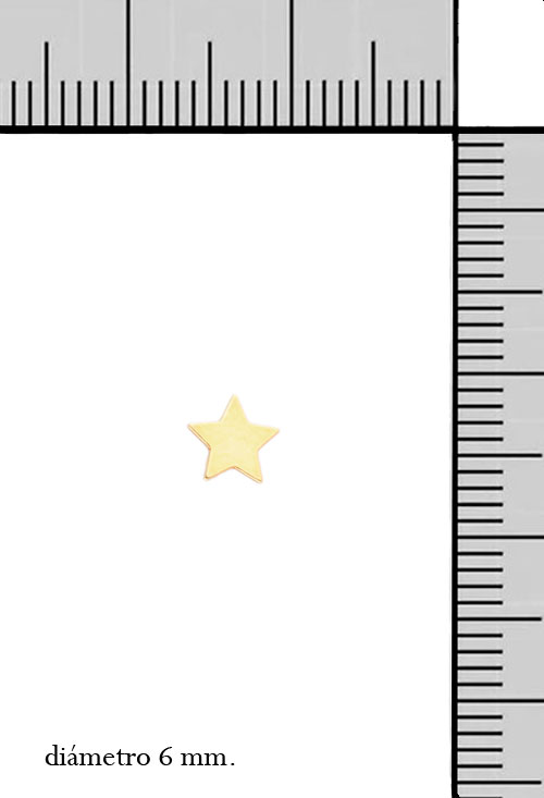 pendientes de plata chapada estrella de cinco puntas toma con medidas 240_PPL-ESTRELLA-A_M