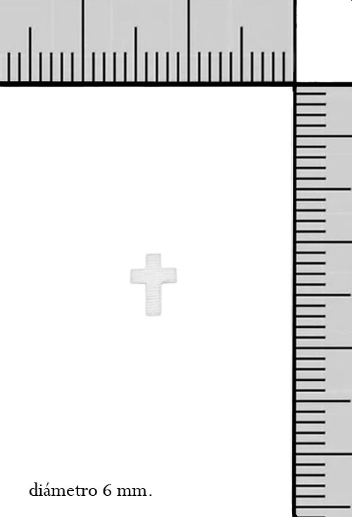 pendientes de plata forma de cruz foto con medidas 240_PPL-CRUZ_M