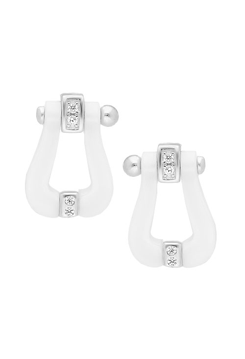 pendientes de plata y porcelana blanca con circonitas foto frontal 240_PP-1B