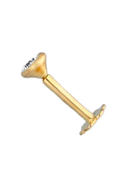 piercing oro 18 kilates con circonita para el tragus vista lateral 030_3254