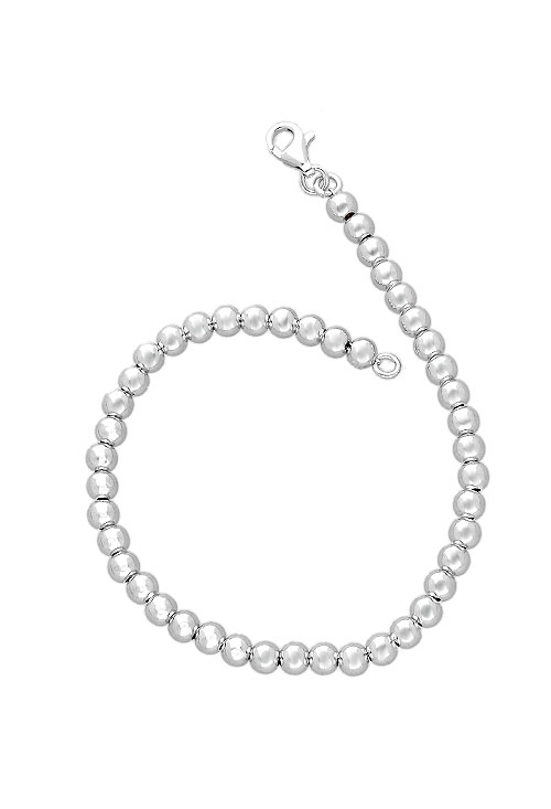 pulsera de plata cadena bolas de cuatro milimetros vista principal 240_PI-BOLA4
