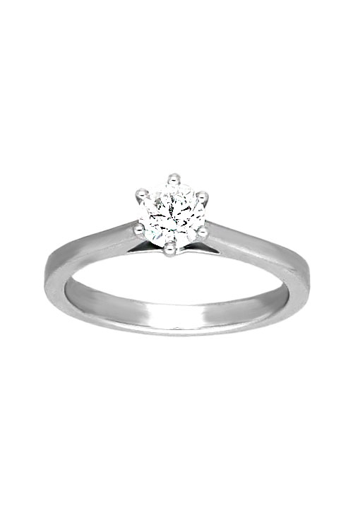 anillo compromiso diamante y oro blanco 18 kilates vista frontal 305_Z644-15