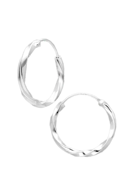 Pendientes aro plata ley chanela rizada 240_AROT2-20