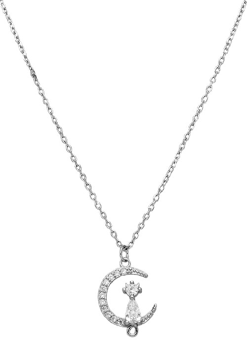 gargantilla plata de ley gato maullando a la luna vista principal 240_GR-2003