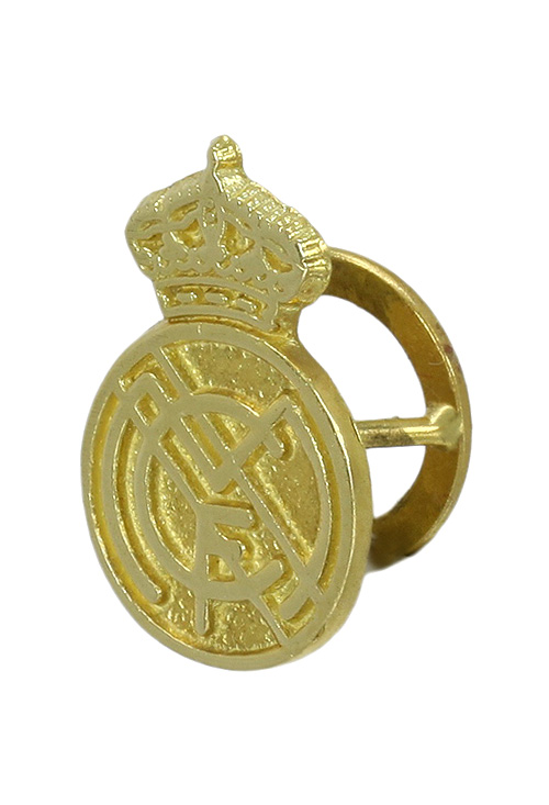 insignia de oro amarillo 18 kilates real madrid vista lateral 156_RM-PNA_01