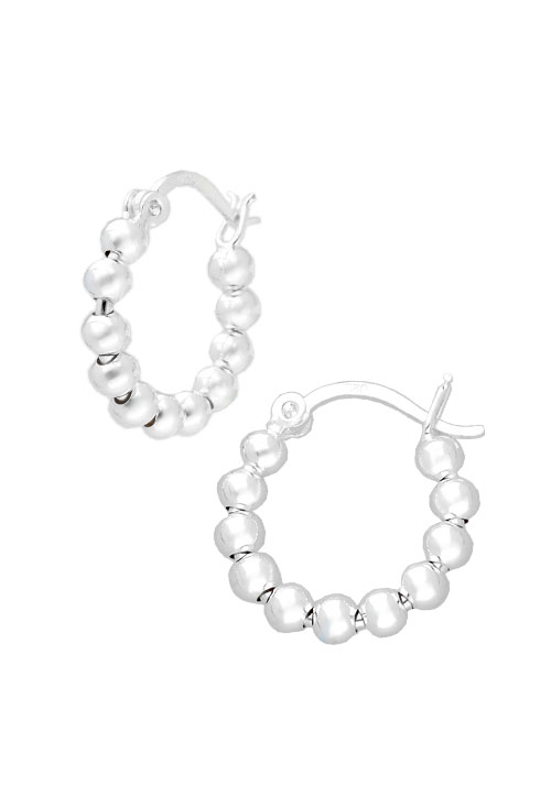 pendientes de aro modelo bolas vista frontal y lateral 240_AROB4-18