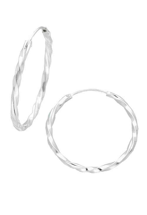 pendientes de aro grandes plata de ley chanela rizada foto de frente y de lado 240_AROT2-30