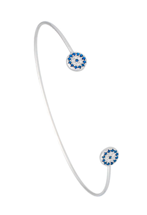 pulsera de plata hilo rigido con cristales swarovski foto principal 240_BR-2CC