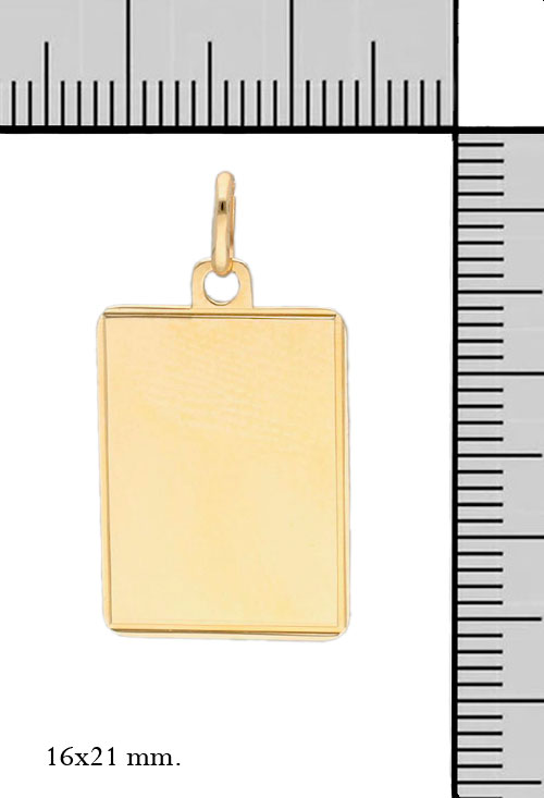 chapa identidad oro 9 kilates vista con medidas 296_9K152-310_01