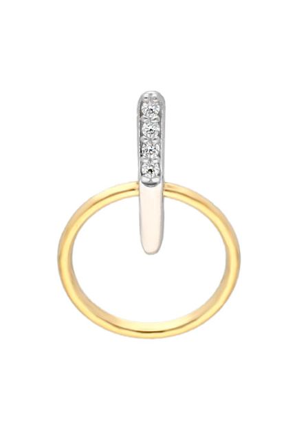 colgante oro bicolor 18 kilates con circonitas foto frontal 030_3053-COL