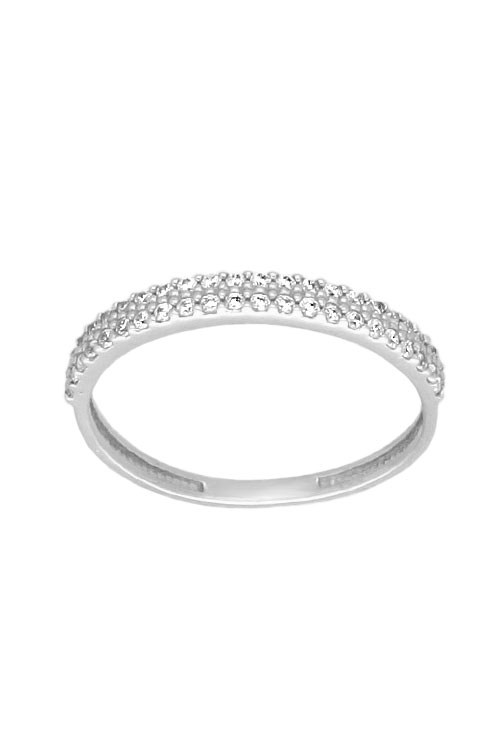 media alianza oro blanco 18 kilates con circonitas fotografia frontal precio de ocasion venta online 030_3392C-B