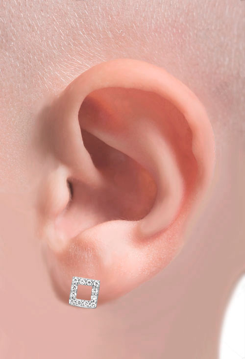 Pendientes bebe oro blanco 18K y circonitas 030_2934B-P-100499