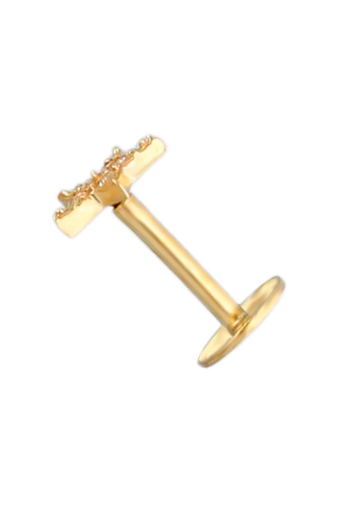 piercing para el tragus estrella oro ley 18 kilates cuajada de circonitas foto lateral 030_3672_01