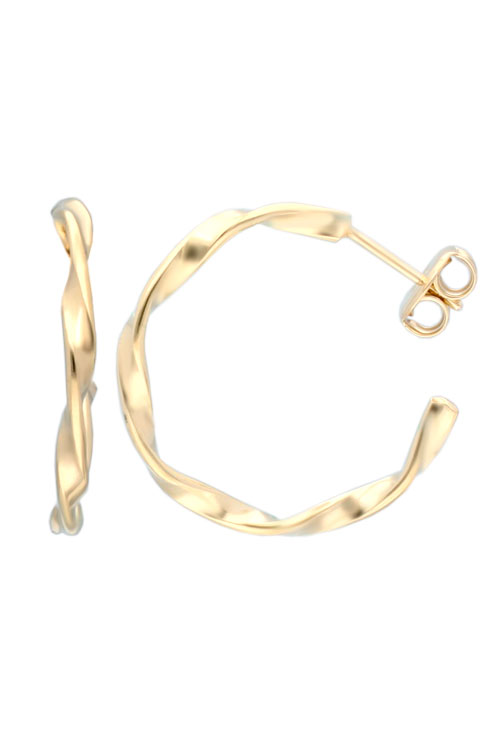 pendiente aro plata chapada chanela rizada 266_015178-2-1-25