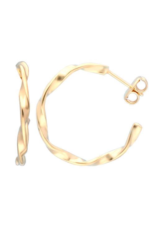 pendiente aro plata chapada chanela rizada 266_015178-2-1-30