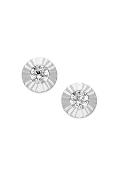 pendiente bebe oro blanco 18k con circon 234_1554B-T