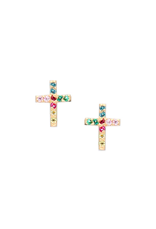 pendientes oro 18k con piedras multicolores toma frontal 002_56345-P